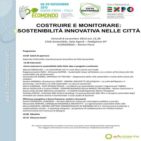 Costruire e monitorare: sostenibilità innovativa nelle città