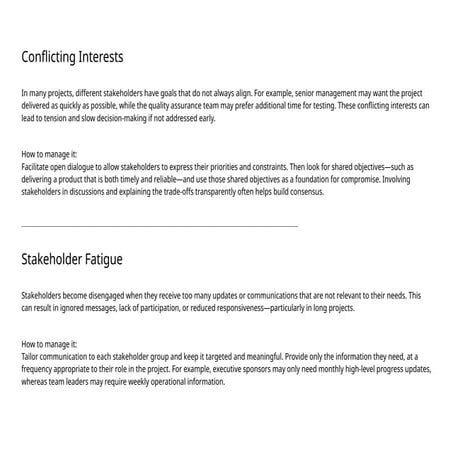 Common Challenges in Stakeholder Management and How to Address Them | PDF