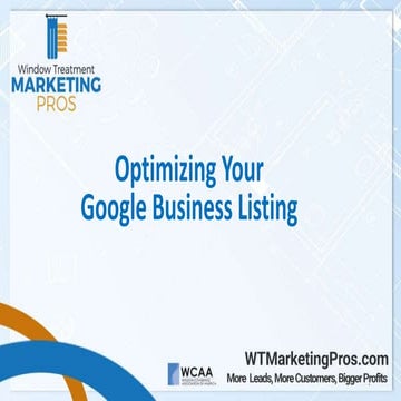 Optimize Your Google Business Profile