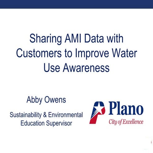 Advanced Metering Infrastructure (AMI) - Utility Implementation and ...