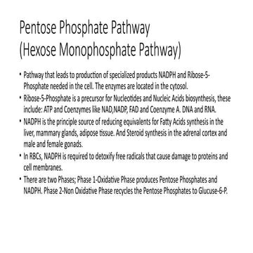 PENTOSE PHOSPHATE PATHWAY | PPT
