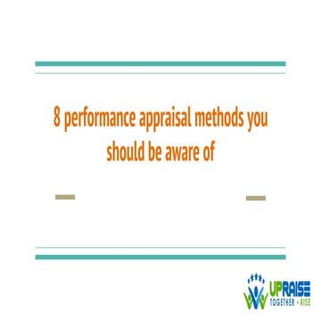 8 performance appraisal methods you should be aware of