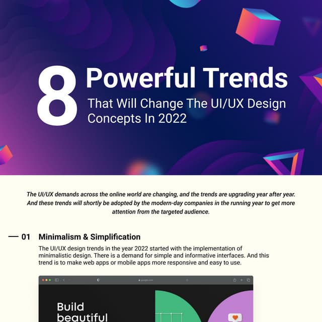 8 powerful trends that will change the ui/ux design concepts in 2022 | PDF