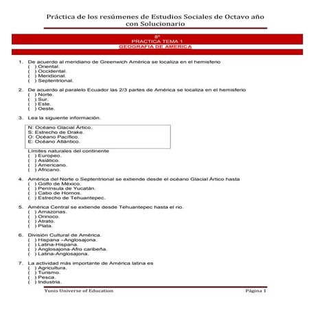 8º practica tema 1 geografia de america