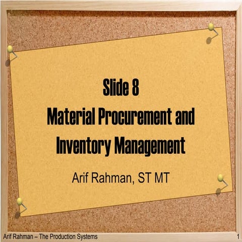 08 procurement and inventory management