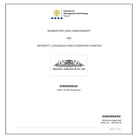 8ps of benett coleman 