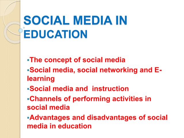 Social Media in Education
