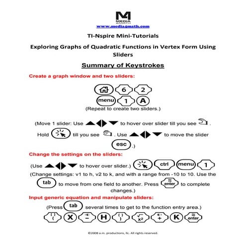 8 quadratic vertexformsliders