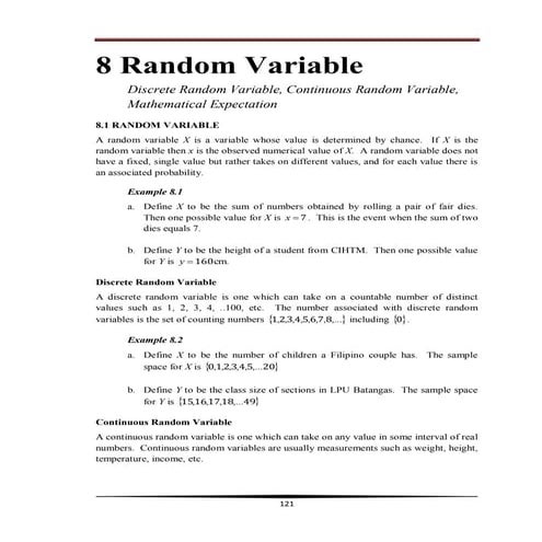 8 random variable | PDF