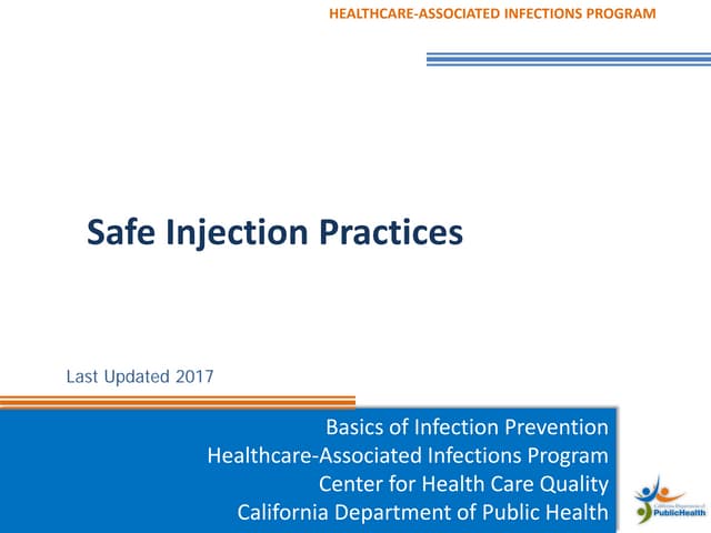 Safe injection practice | PPT