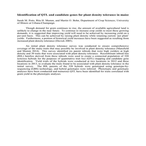 Identification of quantitative trait loci for resistance to shoot fly ...