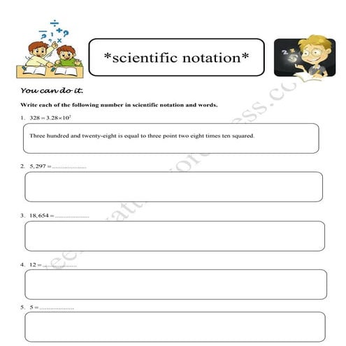 8ใบกิจกรรมscientific notation