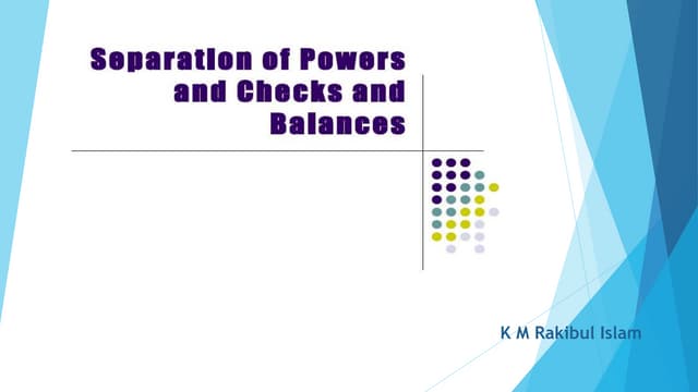 Separation of powers | PPTX
