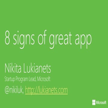 8 Signs of a Great Windows 8 App