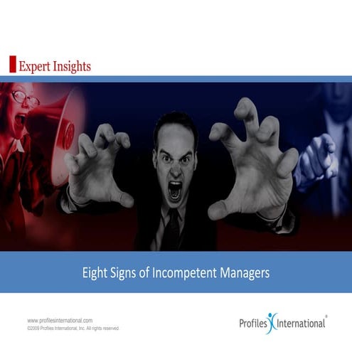 8 Signs Of Incompetent Managers | PDF