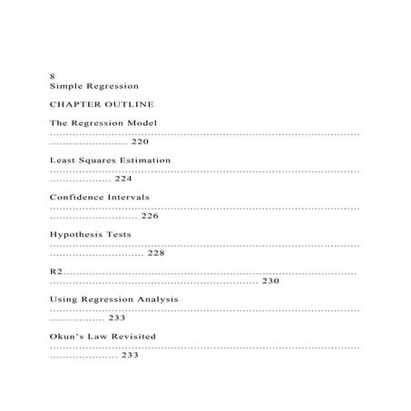 8Simple RegressionCHAPTER OUTLINEThe Regression Mode.docx