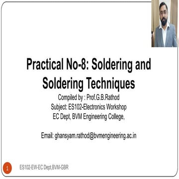 Practical No-8: Soldering and Soldering Techniques