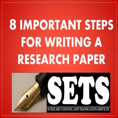 8 steps for writing an effective research paper