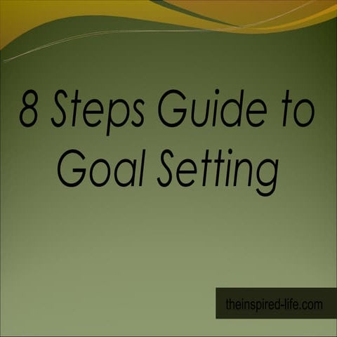 8 steps to effective goal setting