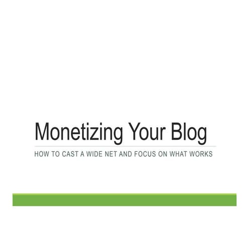 Diversify Your Monetization on Your Blog