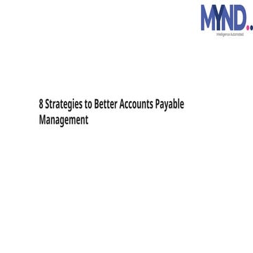 8 Strategies to Better Accounts Payable Management
