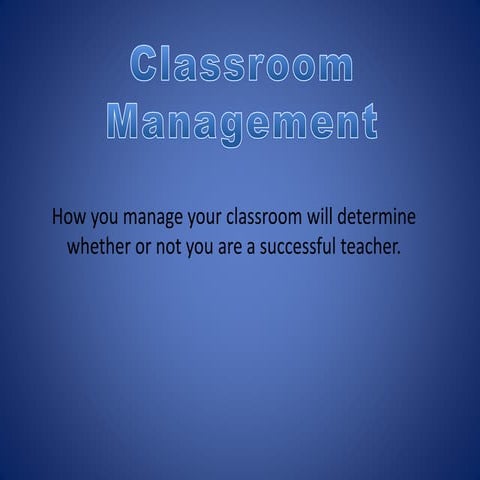 Classroom management