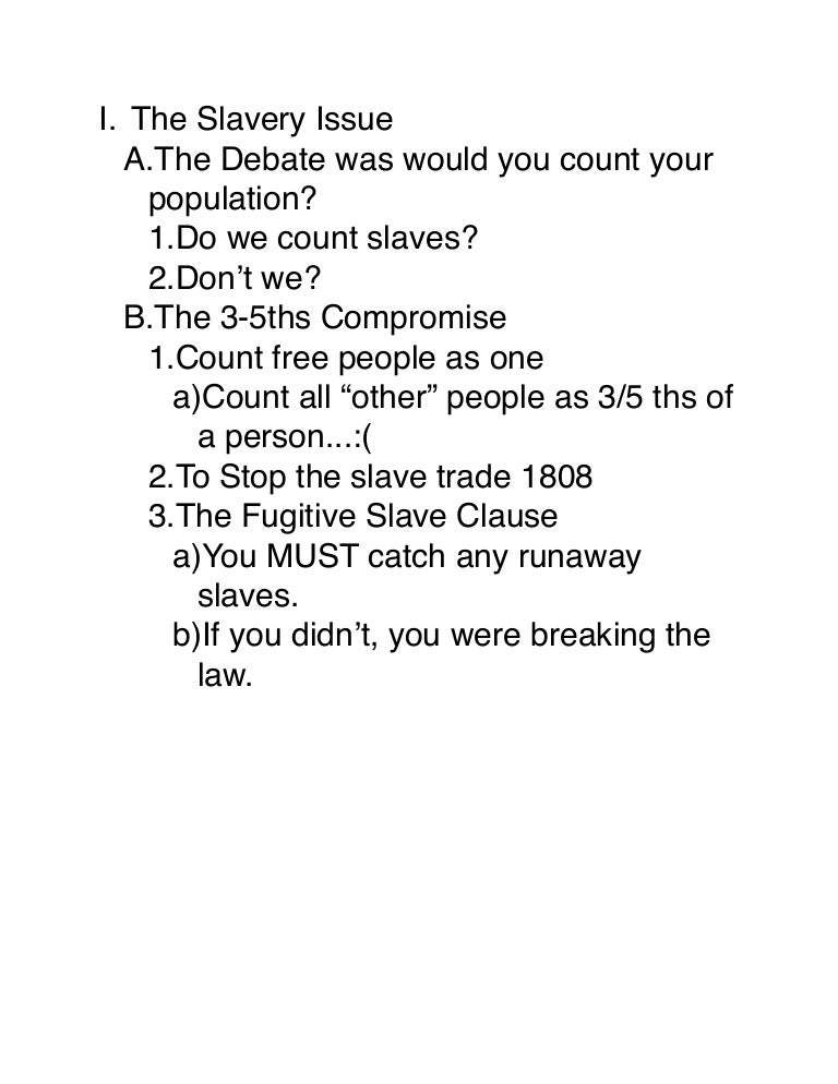 3/5ths Compromise notes
