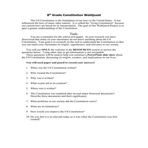 8th Constitution Project/PPT | DOC
