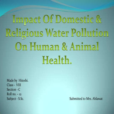 8th domastic water pollution