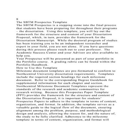 8The SBTM Prospectus TemplateThe SBTM Prospectus is a stepping.docx