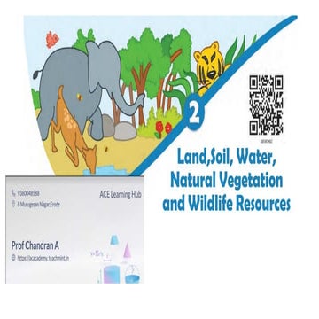 8th geography 2.land,soil, water,,natural vegetation...