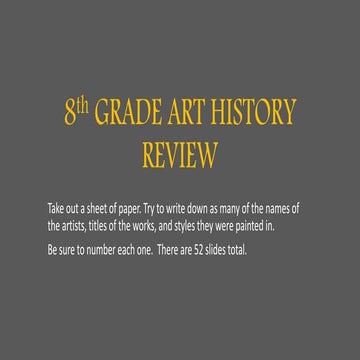 8th grade art history review