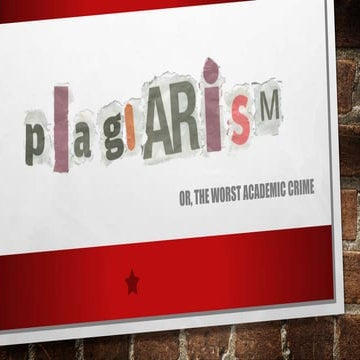 Plagiarism