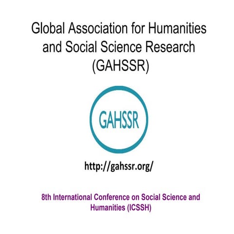 8th International Conference on Social Science and Humanities (ICSSH)