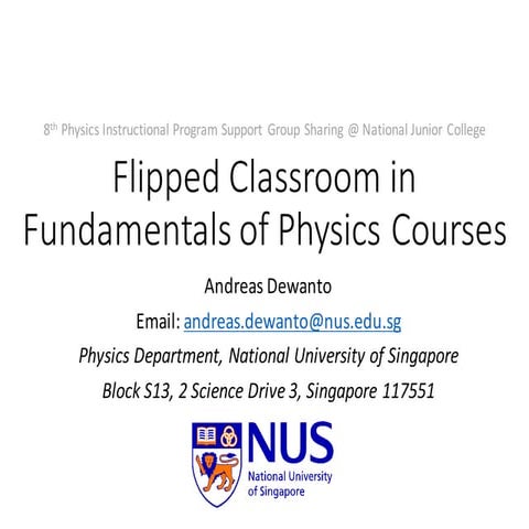 Flipped Classroom in Fundamentals of Physics Courses