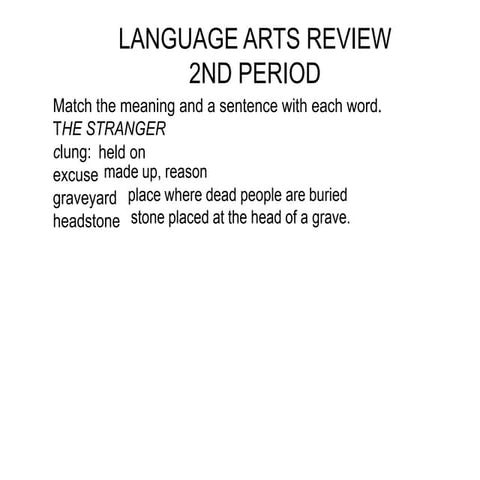 8th larts review 2nd period answers