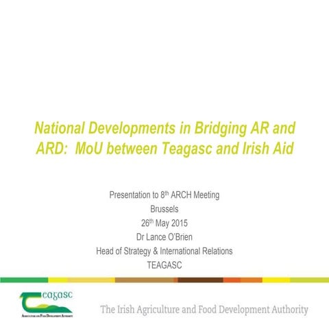 Teagasc and Irish Aid