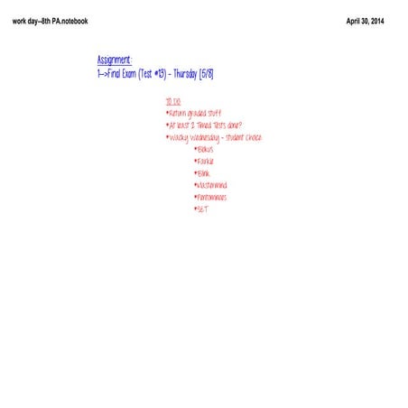 8th pre alg -april30