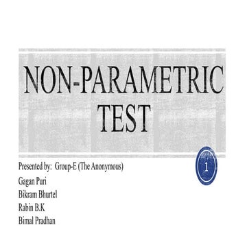 Statistics-Non parametric test