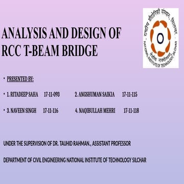 DESIGN OF DECK SLAB AND GIRDERS- BRIDGE ENGINEERING | PPT