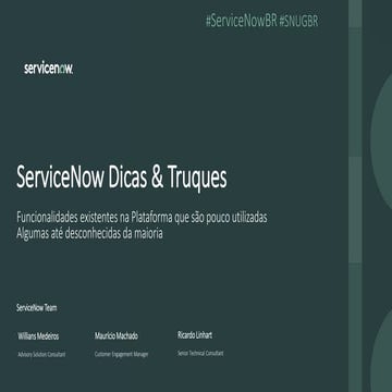[ServiceNow] Dicas para upgrade de Versão | PDF