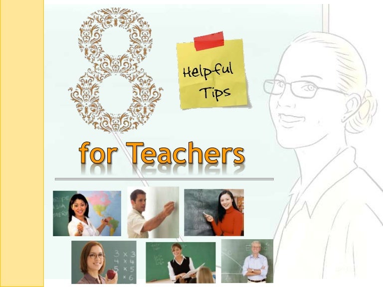 Tips for teachers