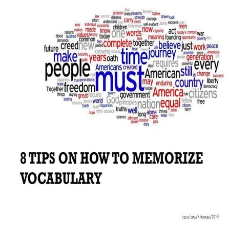 8 tips on how to memorise vocabulary