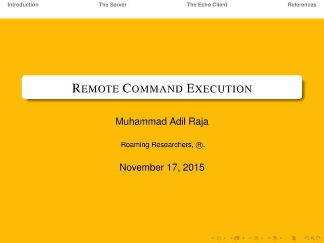 Remote Command Execution