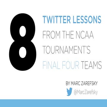 8 Twitter lessons from the NCAA Tournament's Final Four teams
