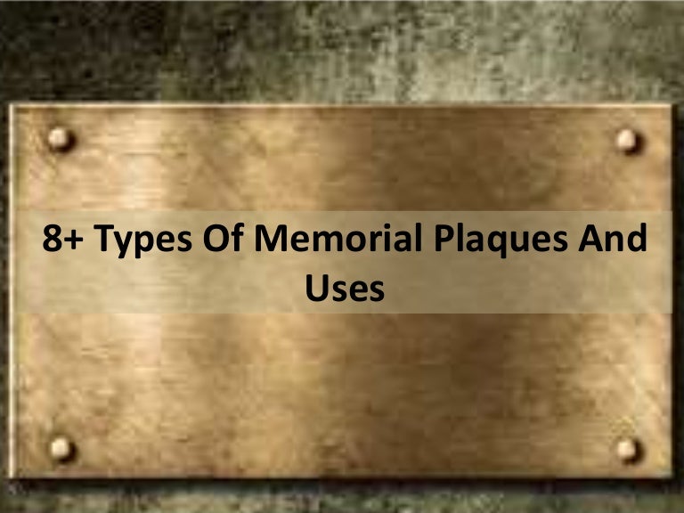 8+ types of memorial plaques and uses