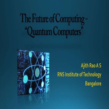 Quantum computers | PPTX