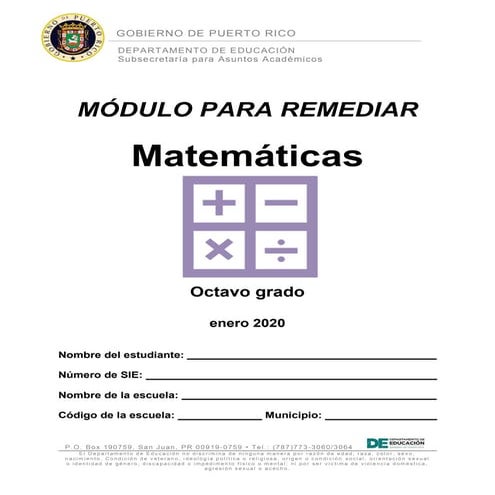 Modulo Matemática 8 | PDF