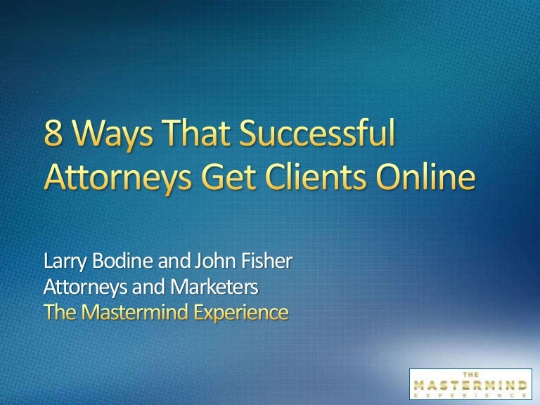8 ways that successful attorneys get clients online