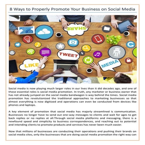 8 ways to properly promote your business on social media